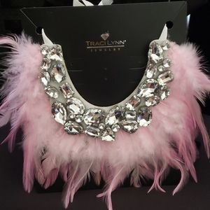 Pink Feather Necklace